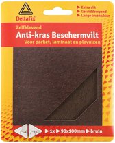Deltafix - Zelfklevend Anti-kras Beschermvilt - Bruin - 90x100mm - 1 stuk