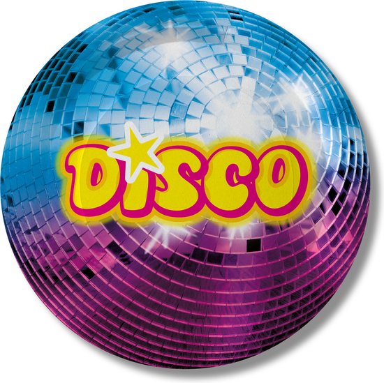 Disco feest wegwerpbordjes - 30x - D23 cm - jaren 80/disco themafeest