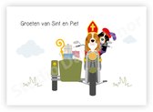 Kaart | Basset Hound Eddie Groeten van Sint en Piet (motor)