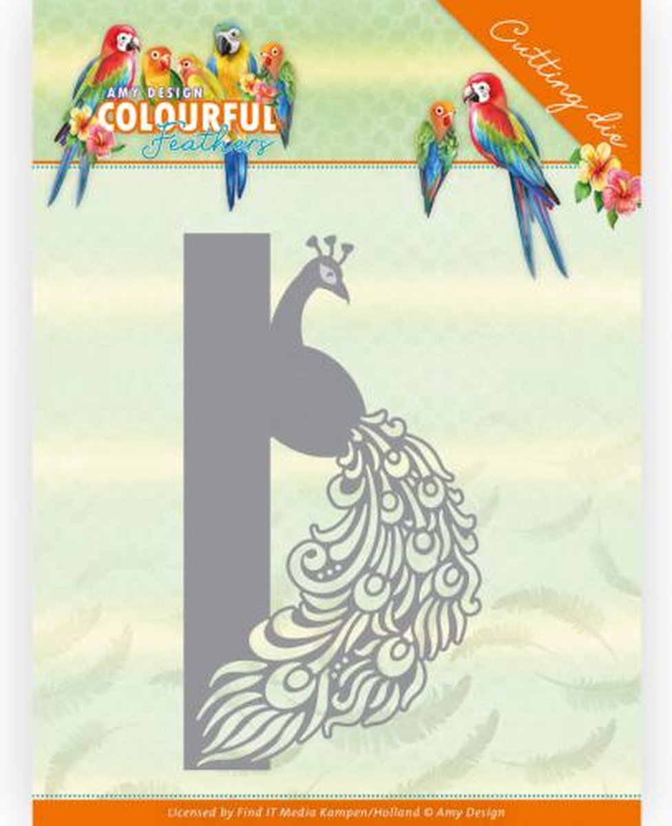 Dies - Amy Design - Colourful Feathers - Peacock Tail