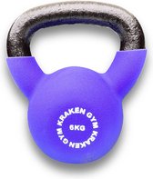 KRAKEN Kettlebell 6 KG | Gewichten Perfect voor KB Swing en Krachttraining Thuis | Premium Kettlebells voor Sportschool en Home Gym Fitness | Perfecte Balans & Grip | Paars - Zwart