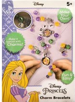Disney Princess - Rapunzel - Charm Bracelets - DIY armbanden - 5+ - 1 bedel - 2 kwastjes - 1 sticker - en meerdere kralen - elastiek - knutselen - creatief - schoenkado - sinterklaas - kerst - kado - cadeau - verjaardag