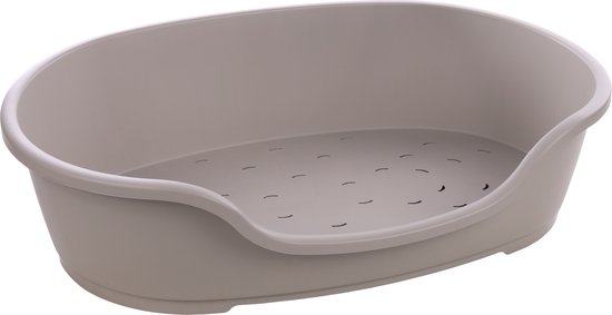 Flamingo Mand Tuck Ovaal Grijs – Maat XXXL – 125×81×33,5 cm – Zeer Grote Kunststof Hondenmand voor Reuzerassen