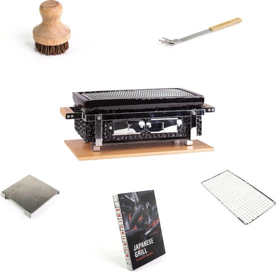 Natudeco BBQ-grill in Japanse stijl, rechthoekige oven Japanse keuken-houtskoolkachelJapanse
