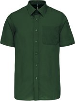 Luxe Herenoverhemd 'Ace' korte mouwen merk Kariban Forest Green maat XL