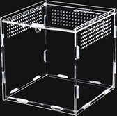 Terrarium Acryl, 360 ° transparante acryl container voor spin, schorpioen, kever, religieuze mantel, terrarium fasen doos