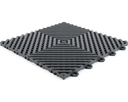 Rubbermagazijn | PVC tegel Donkergrijs | 25 tegels | Per 2,25 m² | 30x30cm | Dikte 1,5 cm | garagevloer | vloer voor beurzen | showroomvloer