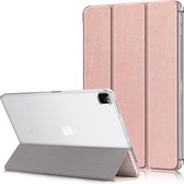 Peachy Trifold kunstleer hoes voor iPad Pro 12.9 inch (2018 2020 2021 2022) - rose-gold