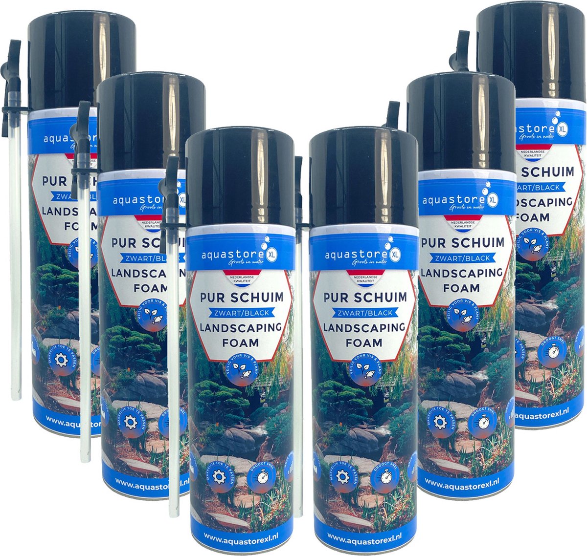 AquastoreXL Zwarte Pur 500 ml 6 stuks