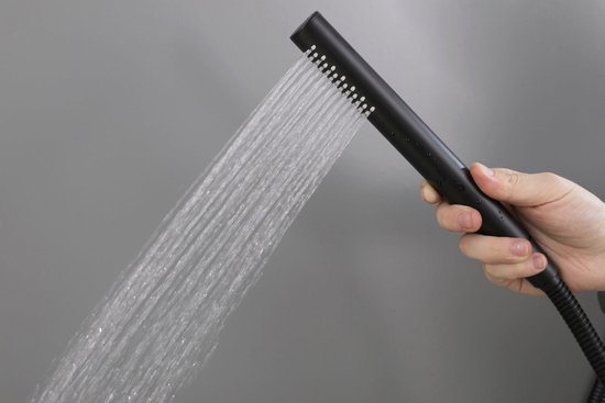 WEBO Atlanta regendoucheset - Inbouw - Mat zwart - Doucheset - 25cm - Stortdouche - Complete doucheset - Handdouche