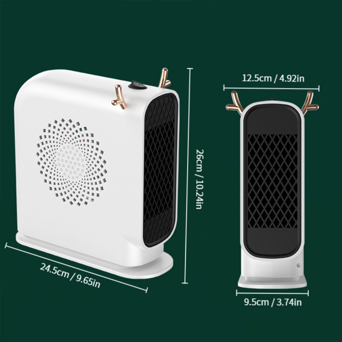 Elektrische Kachel - Haard - Heater - Mini Kachel - Winter Kachel - Infrarood Verwarmingspaneel - Geel – foto 3