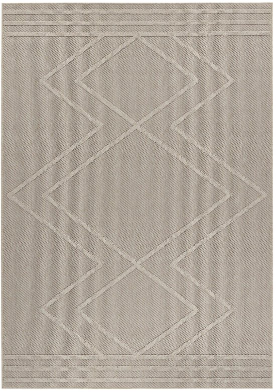 Natur Rug Xantha Tapis Extérieur Sisal Poils Ras Intérieur et Plein air Beige - 240x340 CM