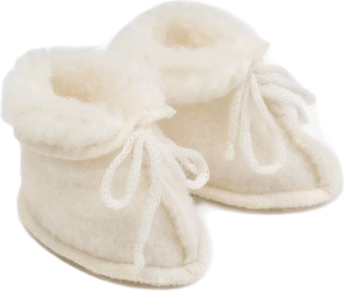 Baby / newborn wollen slofjes - Naturel