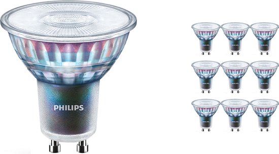 Voordeelpak 10x Philips LEDspot ExpertColor GU10 3.9W 930 25D (MASTER) | Beste Kleurweergave - Warm Wit - Dimbaar - Vervangt 35W