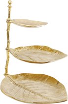 Design etagère leaf gold, jewellery shelf gold, etagère leaf, (H/B/D) 46x32x45cm