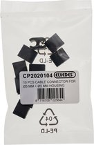 Elvedes kabelclips duo zwart 5+5mm plastic (p/10) CP2020104