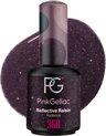 foto van Pink Gellac 360 Reflective Raisin Gellak Nagellak 15ml - Glanzend Paarse Gel Lak - Gelnagels Producten - Gel Nails