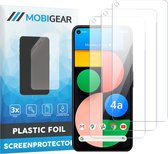 Mobigear Screenprotector geschikt voor Google Pixel 5a 5G | Mobigear Screenprotector Folie - Case Friendly (3-Pack)