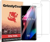 GrizzlyCoat - Screenprotector geschikt voor OPPO Find X3 Pro Hydrogel TPU | GrizzlyCoat Screenprotector - Case Friendly + Installatie Frame (2-Pack)