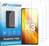 Mobigear Screenprotector geschikt voor POCO X3 | Mobigear Screenprotector Folie - Case Friendly (3-Pack)