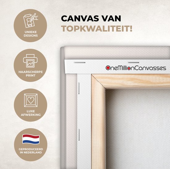 Toile Peinture Cactus - Été - Pois - 40x60 cm - Décoration murale