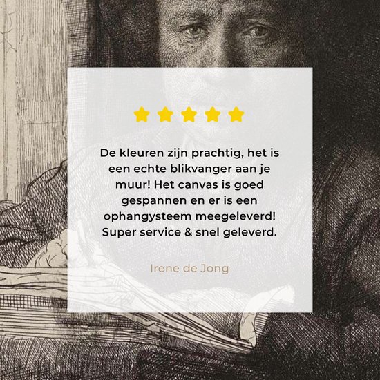 Autoportrait de Rembrandt eau-forte à une fenêtre - Peinture de Rembrandt van Rijn sur toile 60x80 cm - Tirage photo sur toile (Décoration murale salon / chambre)