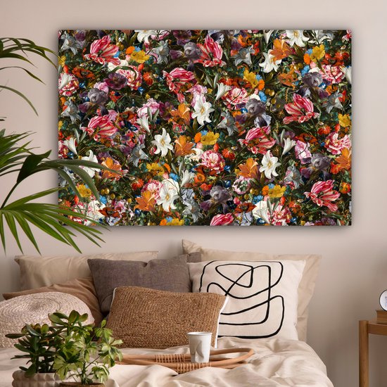 Oude Meesters Canvas - 120x80 - Peinture sur toile - Fleurs - Art - Oude Meesters