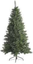 Sapin de Noël artificiel Cleveland Frosted Pine - 210 cm - vert - dépoli - Ø 115 cm - 792 pointes - base en métal