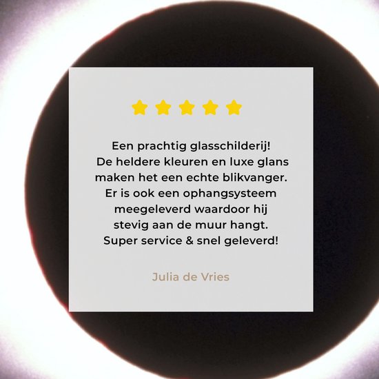 MuchoWow® Peinture sur verre 90x60 cm - Peinture acrylique sur verre - Éclipse solaire totale - Photo sur verre - Peintures