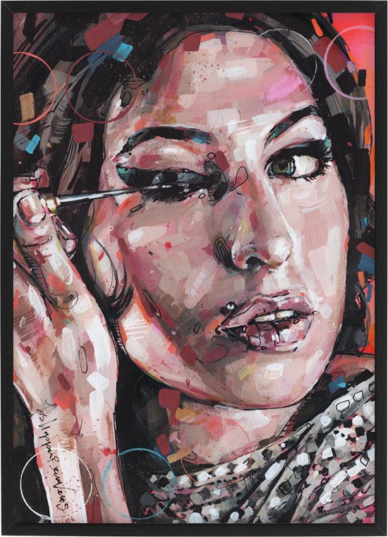 Amy Winehouse 02 print 30,6x43 cm (A3) *ingelijst & gesigneerd