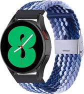 By Qubix - 20mm - Garmin Venu - Sq - Sq2 - 2 plus - Braided nylon bandje - Blauw gemêleerd - Garmin bandje