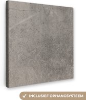 Toile Peinture Béton - Ligne - Ciment - 90x90 cm - Décoration murale