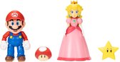 Super Mario figurines mario & pêche 10 cm 2-pack