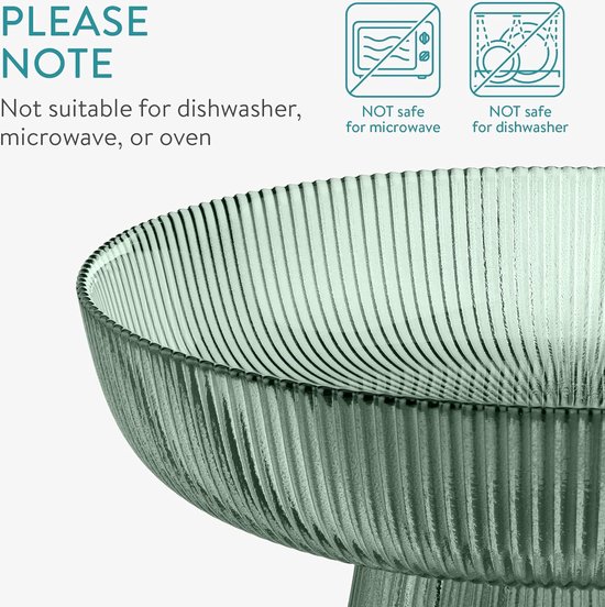 Anton Studio Designs Pauwschaal 41 Cm - Decoratieve Glazen Schaal Met Textuur En Goudaccenten