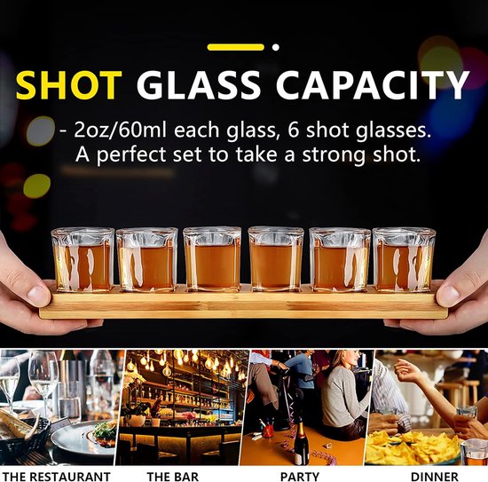 Alcohol Cage Likeurglazen 40 ml - 12 stuks set - shotglazen voor wodka
