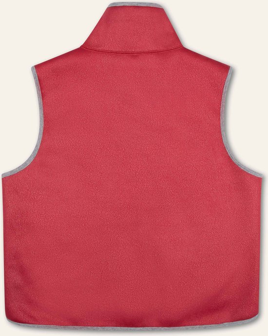 Cees bodywarmer 20 Combi teddy jacquard with fake leather red Red: 110/5yr