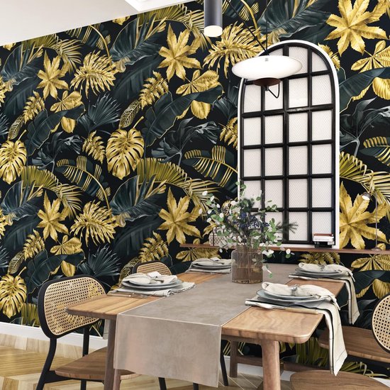 Sticker Porte Floral Jungle - Autocollant Mural PVC 70x200 Cm - Décor Amovible Et Imperméable Pour Salon, Chambre - 8