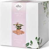 Elho Vibes Fold Rond Giftset – Bloempotten van 100% Gerecycled Plastic - Set van 5 - Delicaat Roze