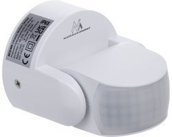 Maclean - PIR bewegingsmelder infrarood - IP65 - Wit - Reikwijdte 12m - 600/1200W - MCE468 W