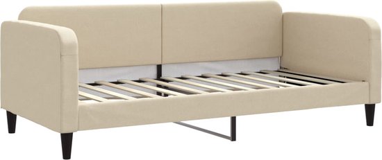 vidaXL-Slaapbank-met-onderschuifbed-en-lades-90x200-cm-stof-crèmekleur