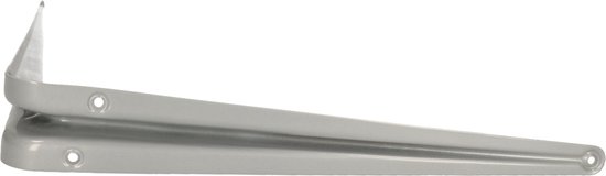 AMIG Support d'étagère/support d'étagère en métal - laqué argent - H400 x L350 mm