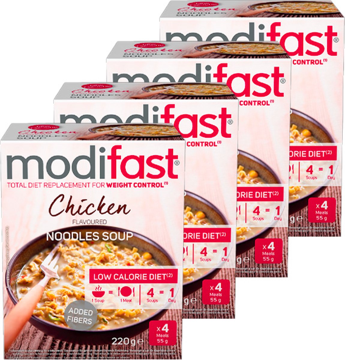Bol.com Modifast Intensive | Chicken Noodles Soup | 4 Stuks | 4 x 220 g aanbieding