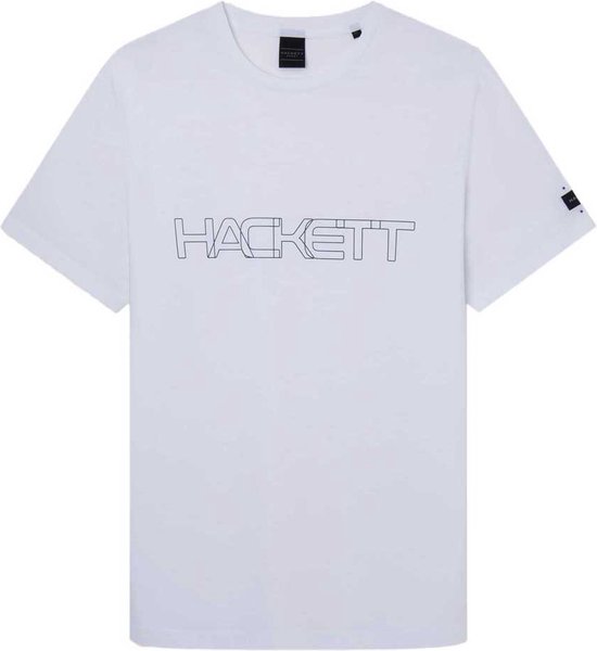 Hackett Hs Outline T-shirt Met Korte Mouwen Wit S Man