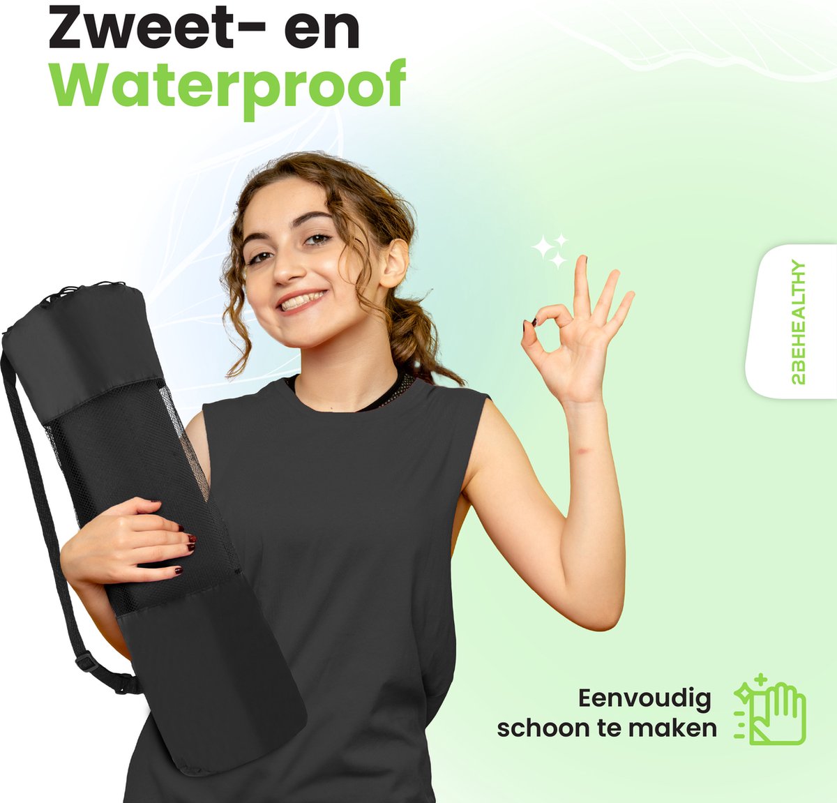 2BEHEALTHY Antislip Yogamat 0,8cm thumbnail 5