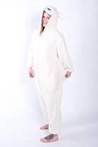 KIMU Onesie Costume de Mouton Enfant Agneau - Taille 152-158 - Costume de Mouton Combinaison Pyjama Sinterklaas Cadeau