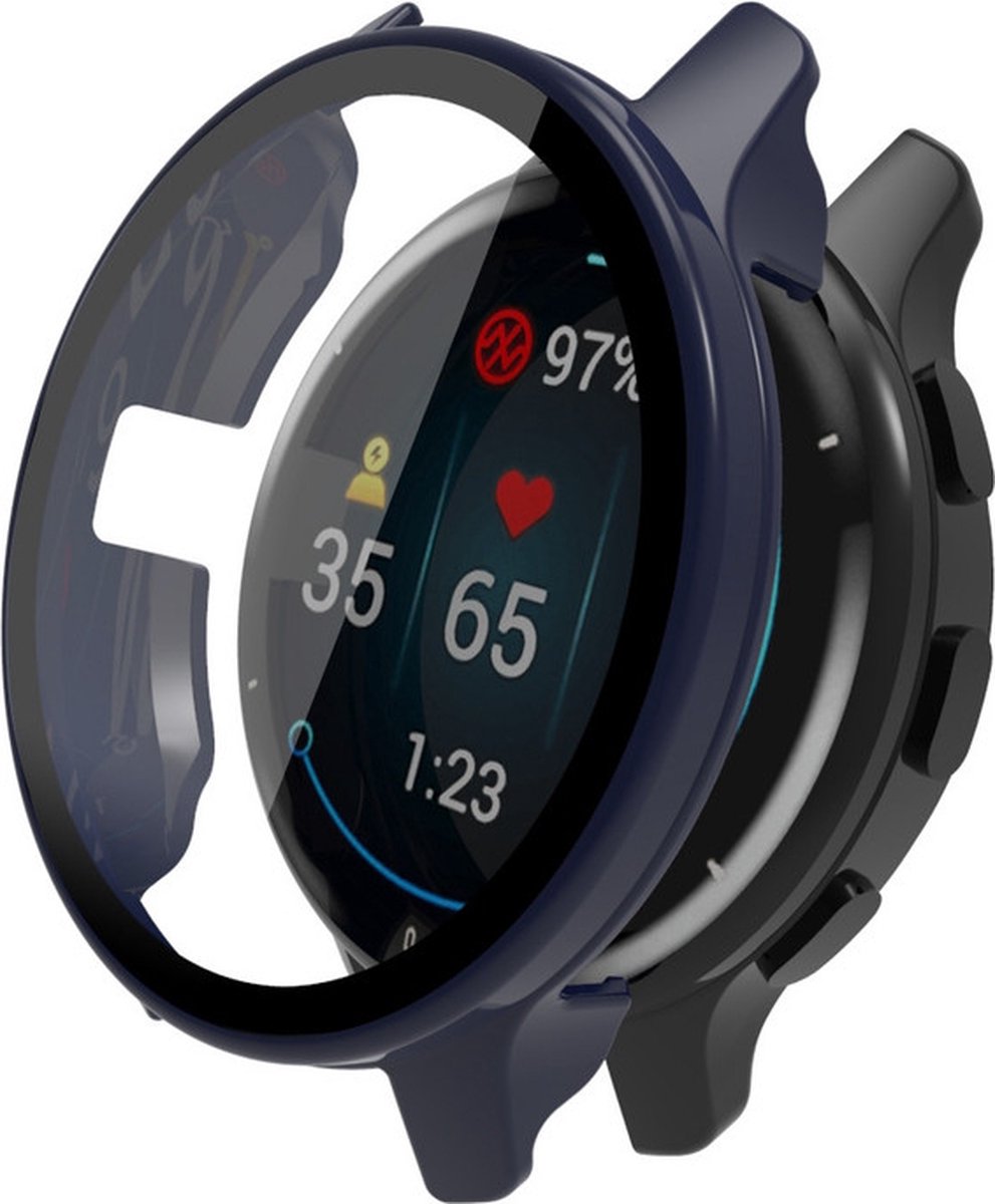 Watch case screenprotector - hoesje - geschikt voor Garmin Venu 2 - donkerblauw