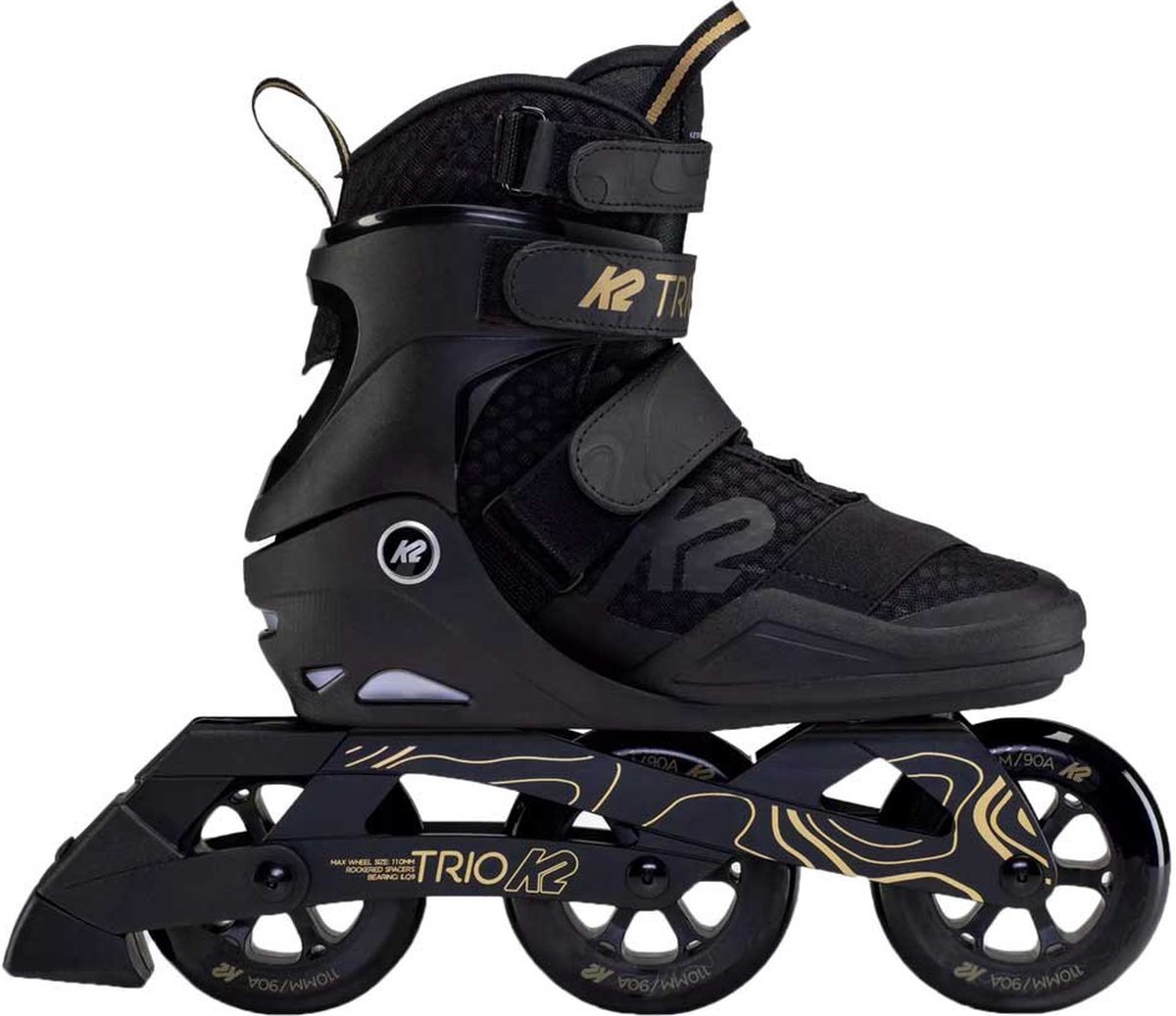 K2 Skate Trio 110 Inline Skates Zwart