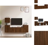 vidaXL TV-meubelset - Bruineiken - 2x 57x34.5x40cm - 1x 40x34.5x40cm - 2x 40x34.5x60cm - Kast