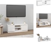 vidaXL TV-kast Classic - Deur - 102 x 30 x 36 cm - Wit bewerkt hout - Kast