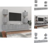 vidaXL TV-meubelset - Klassieke - Televisiekasten - 100 x 30 x 30 cm - Kleur- Grijs Sonoma Eiken - Kast